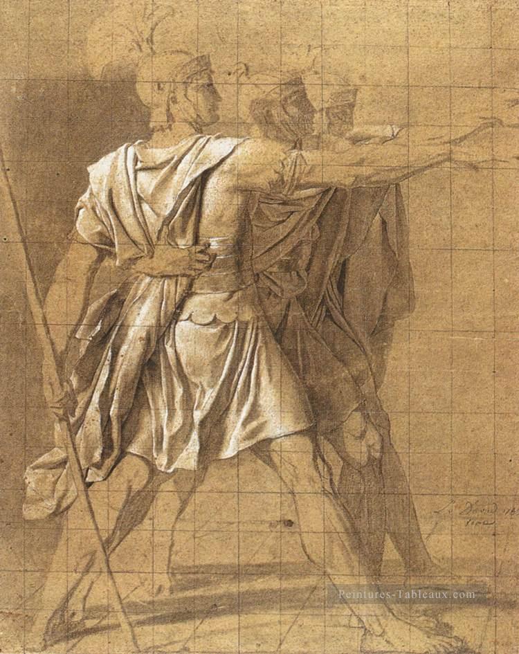 Les trois frères Horatii néoclassicisme Jacques Louis David Peintures à l'huile